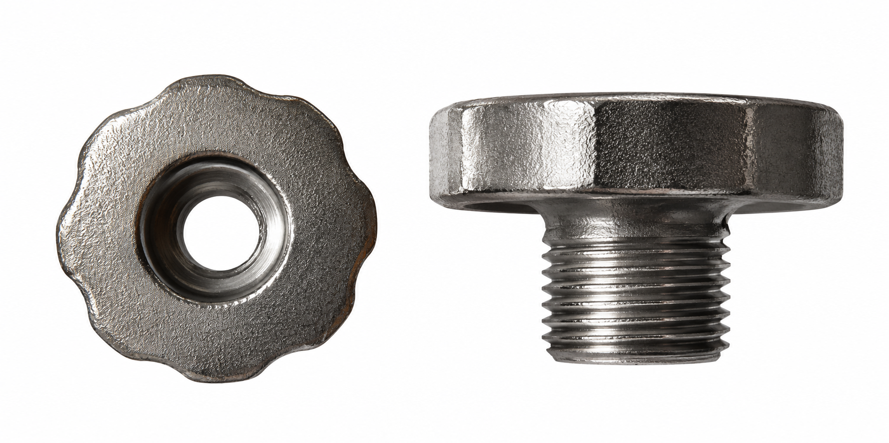 G,36 P VOLANTE PESADO EN ALUMINIO GP — Volante pesado en aluminio GP con cabeza estriada y rosca macho izquierda 7/8.