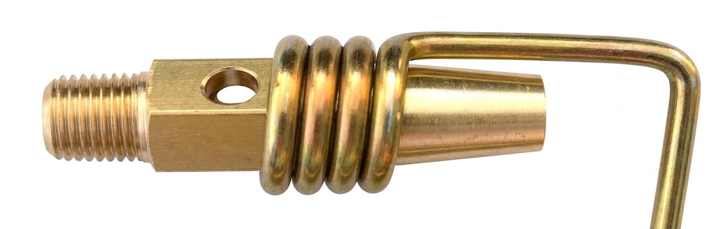 G,3 FISTO SOPLETE RESORTE 1/8 NPT GN-GP — Fisto para soplete 1/8 NPT con resorte para salida GP o GN.