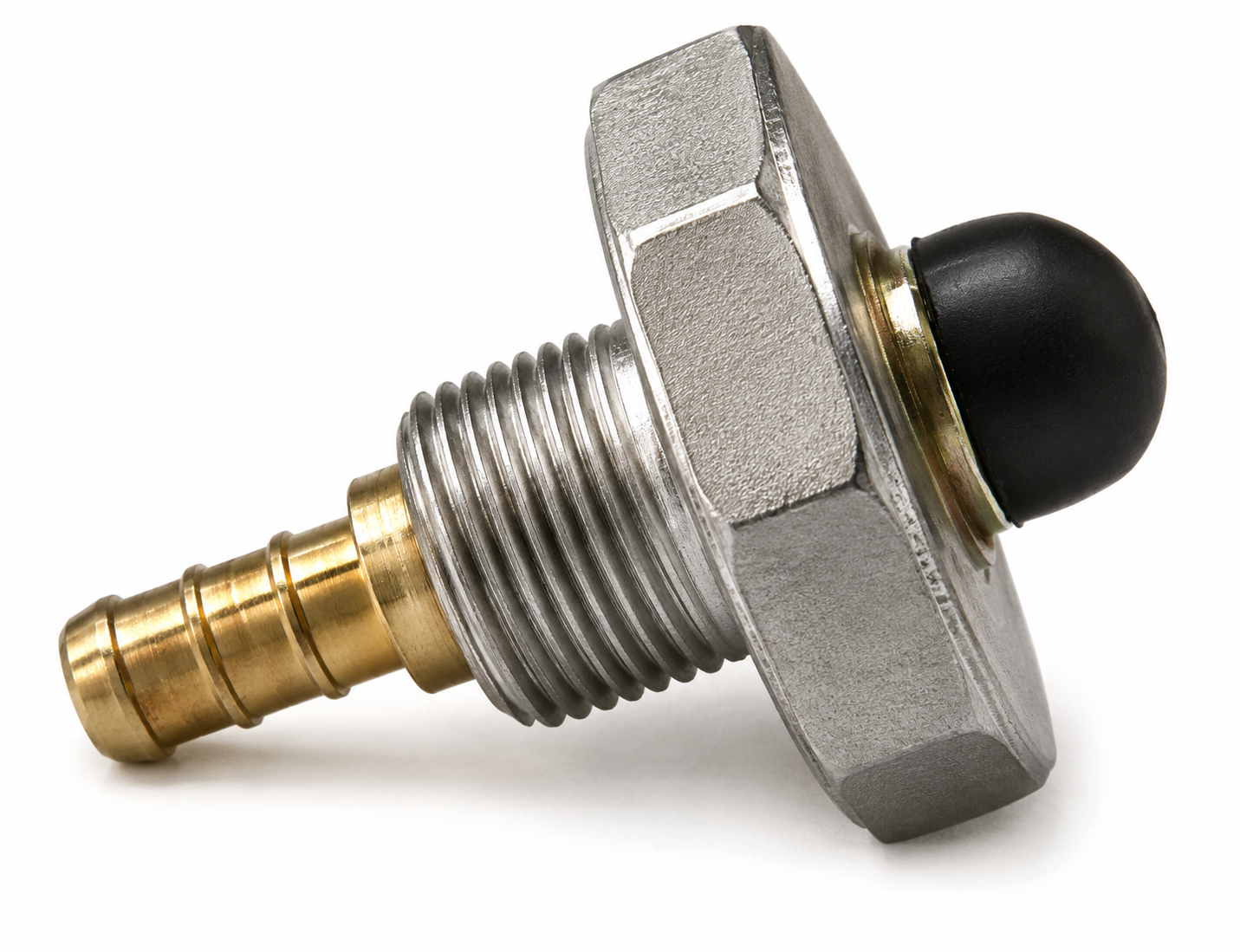 G,50 CONJUNTO VOLANTE + ESPIGO CON EMPAQUE — Conjunto volante con espigo y empaque integrado para conexión de manguera.