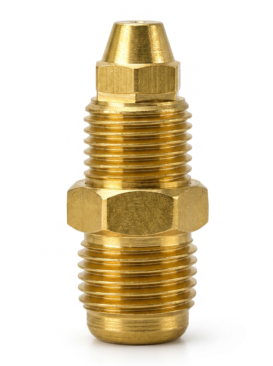 SOPLETE CHIMENA 1/4 NPT X 3/8 REBORDE — Soplete chimena en acero mecanizado para fisto NF.