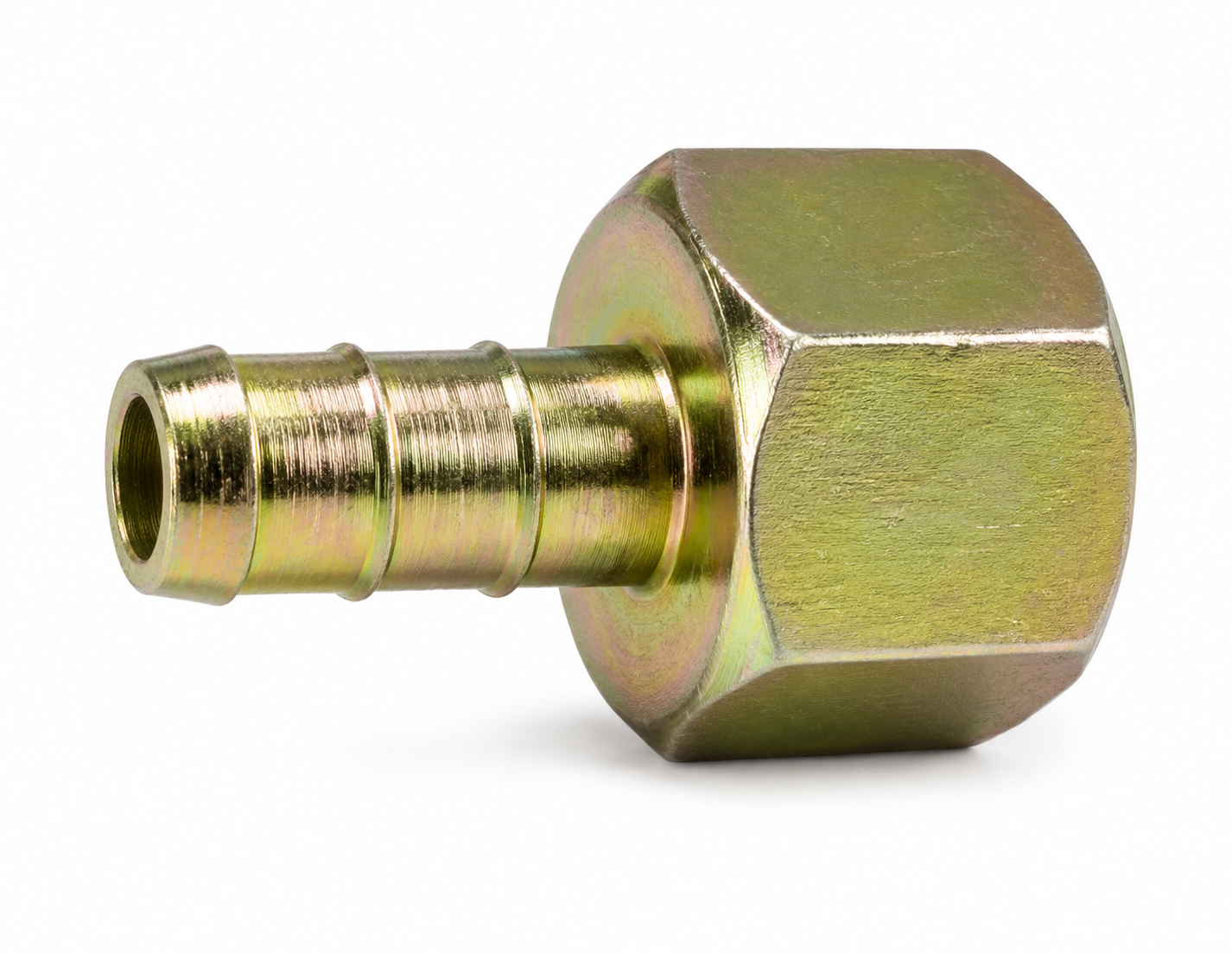 G,19 CONECTOR HEMBRA ACERO — Conector hembra para manguera con rosca NPT, ideal para líneas de gas y aire.
