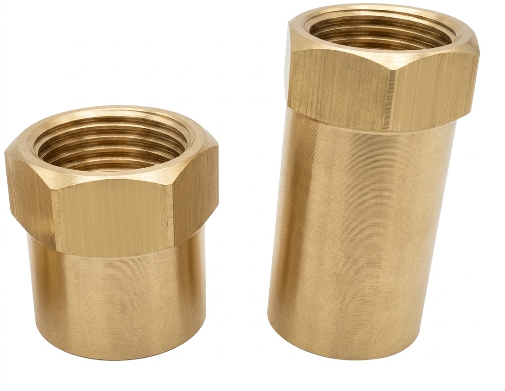 G,2 FISTO HEMBRA — Fisto hembra en bronce con rosca interna, disponible en varias medidas.