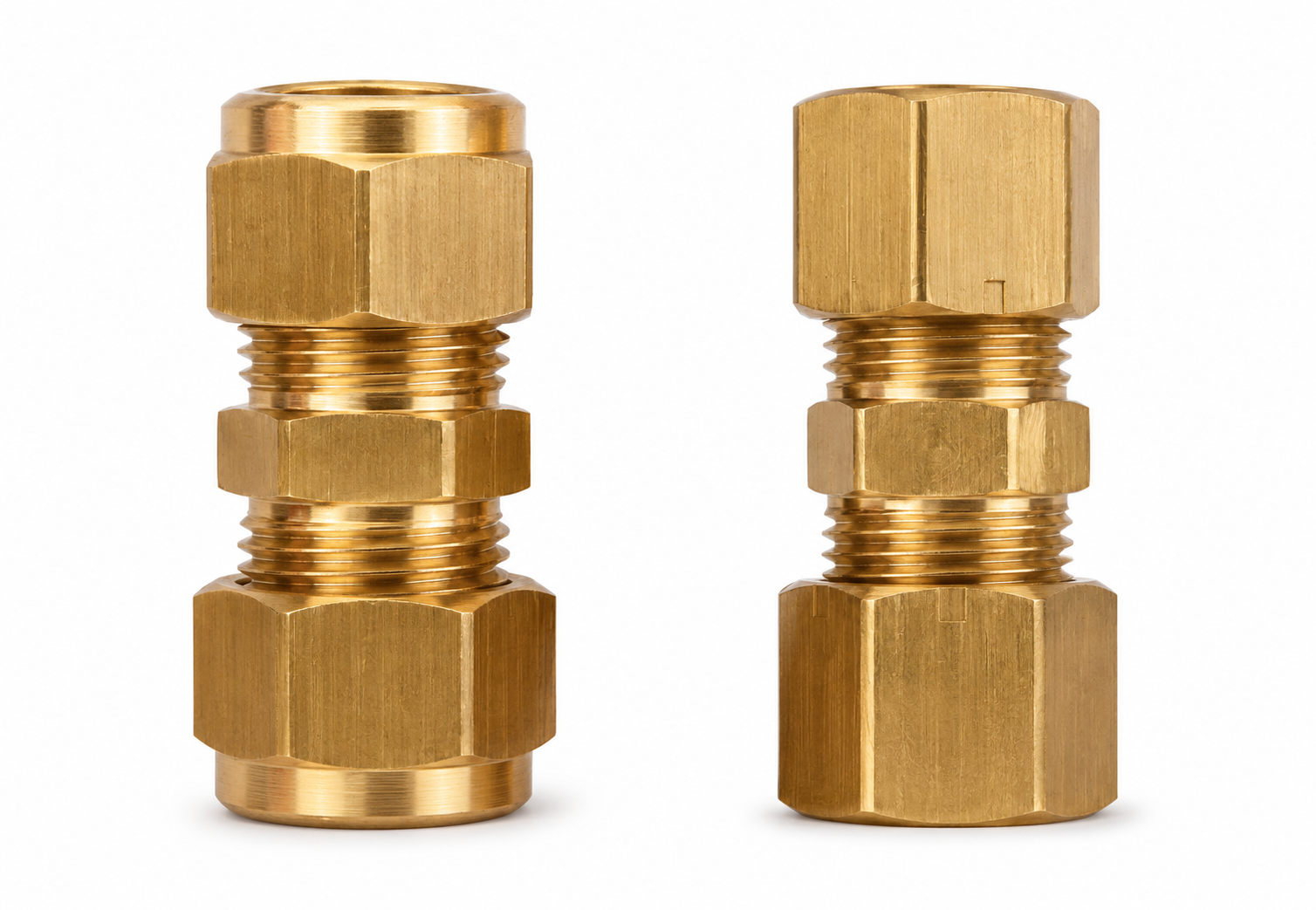 B,62 UNION — Unión recta en bronce y acero con tuercas hexagonales para acople de tubería.