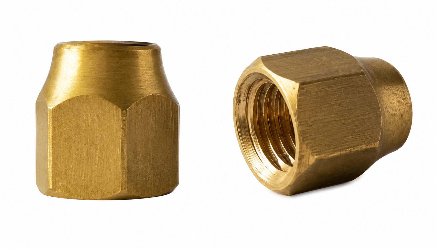 R,3 TUERCA REFRIGERACIÓN — Tuerca de refrigeración hexagonal en bronce.