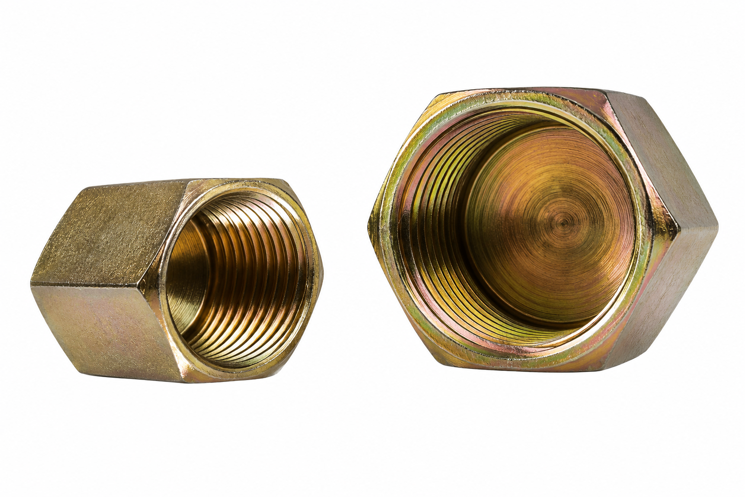 B,109 H TAPÓN HEMBRA NPT — Tapón hembra hexagonal en acero y bronce para cierre de tuberías NPT.