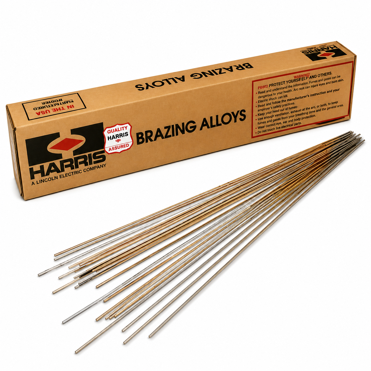 F,1 SOLDADURA DE PLATA HARRIS — Barra de soldadura de plata Harris para uniones de alta resistencia en cobre y bronce.