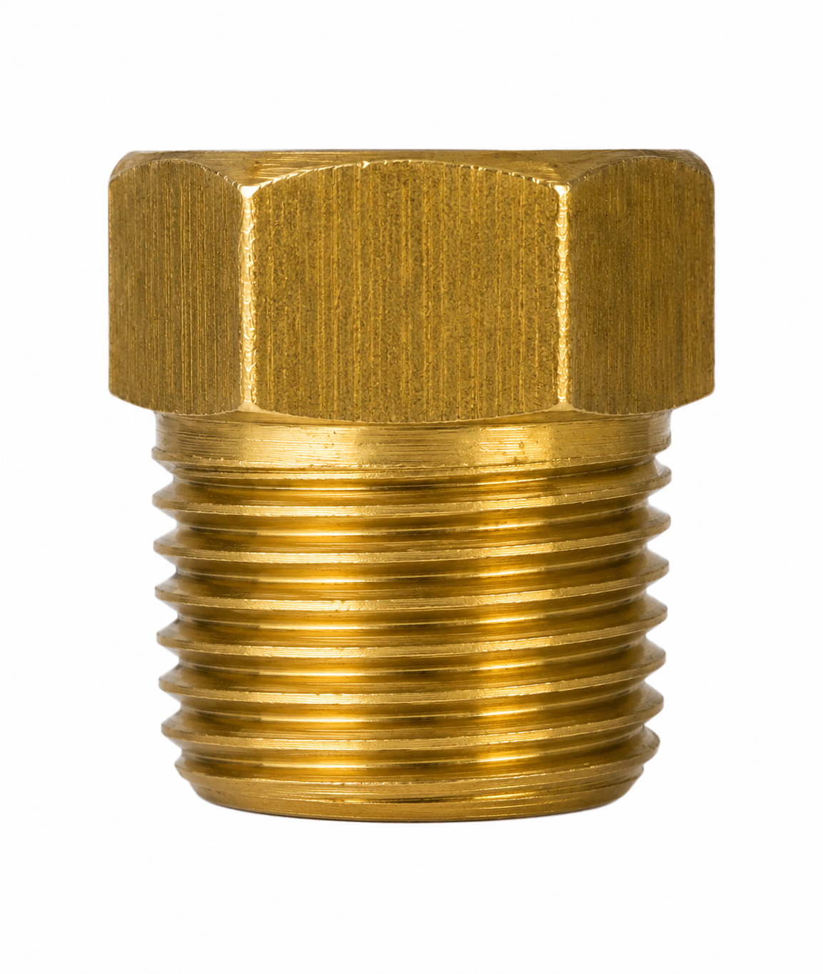 B,109 TAPÓN M11 PARA REGULADOR 100 LIBRAS — Tapón macho en bronce y acero para regulador de 100 libras.