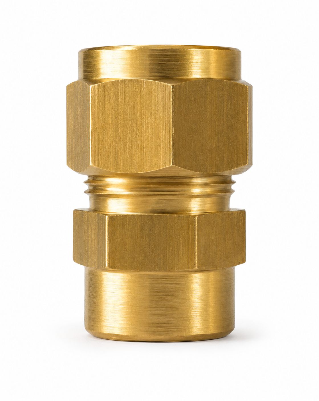 B,66 ADAPTADOR — Adaptador recto B,66 en bronce y acero mecanizado para acople de tubería.