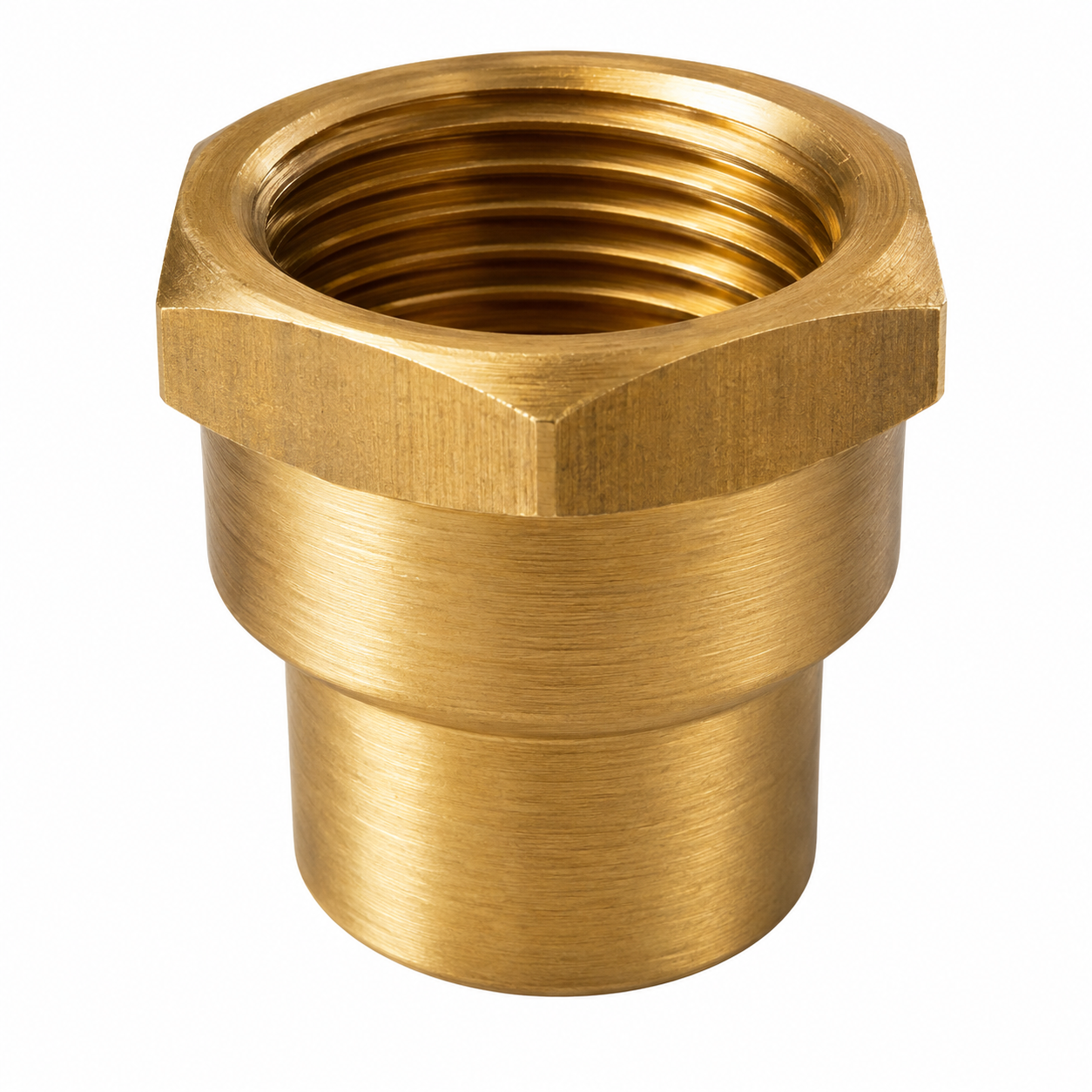 G,28 ADAPTADOR HEMBRA SOLDABLE — Adaptador hembra soldable en bronce macizo para conexión de tubería.